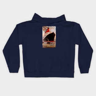 Poster Retro Ship Vintage Cruise Kids Hoodie